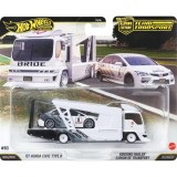 Transportator cu masinuta Hot Wheels, Car Culture Team Transport, HW Honda Civic Type-R si Kousoku Hauler, JHX94