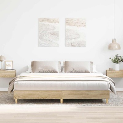 vidaXL Cadru pat fără saltea stejar sonoma, 180x200cm, lemn prelucrat 3329023 foto