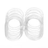 Inele perdea dus, plastic, transparente, AN0103, set 12 bucati
