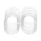 Inele perdea dus, plastic, transparente, AN0103, set 12 bucati