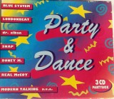 Various &lrm;&ndash; Party &amp; Dance NM / NM 3 cd box set euro dance synth pop Ariola Germania