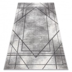 Covor NOBLE modern 1520 45 Vintage, geometriai, linii - structural două niveluri gri, 80x150 cm