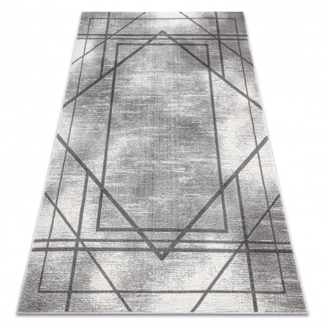 Covor NOBLE modern 1520 45 Vintage, geometriai, linii - structural două niveluri gri, 200x290 cm