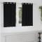 Perdele cu perdele 2 pcs Negru Poliester