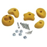 Set 5 Pietre Catarat Escalada KBT, Medii, Galbene, Suruburi Incluse, Copii, Exterior/Interior