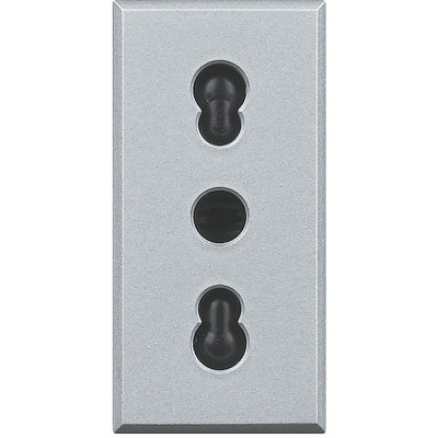 Priza Italia Axolute Bticino 1M aluminiu HC4180 foto