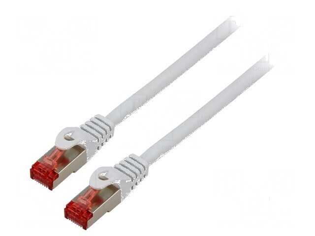 Patch cord S/FTP 6 litat Cu LSZH gri 0,5m 26AWG