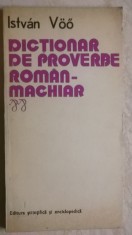 Istvan Voo - Dictionar de proverbe roman-maghiar (1978) foto