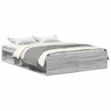 Cumpara ieftin Cadru de pat mic dublu, sonoma gri, 120x190 cm