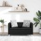 vidaXL Canapea cu 2 locuri, negru, piele artificială 242209