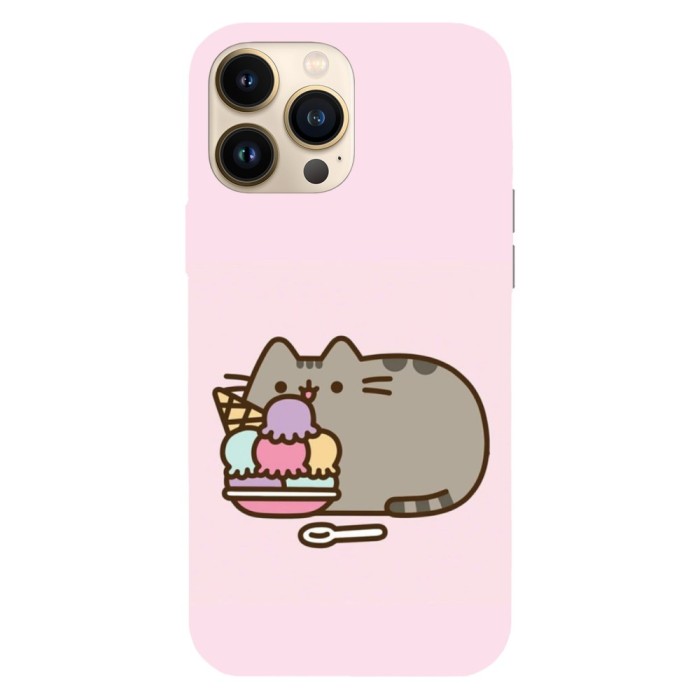 Husa compatibila cu Apple iPhone 15 Pro Max, Viceversa, model Icecream Pusheen , Silicon, TPU