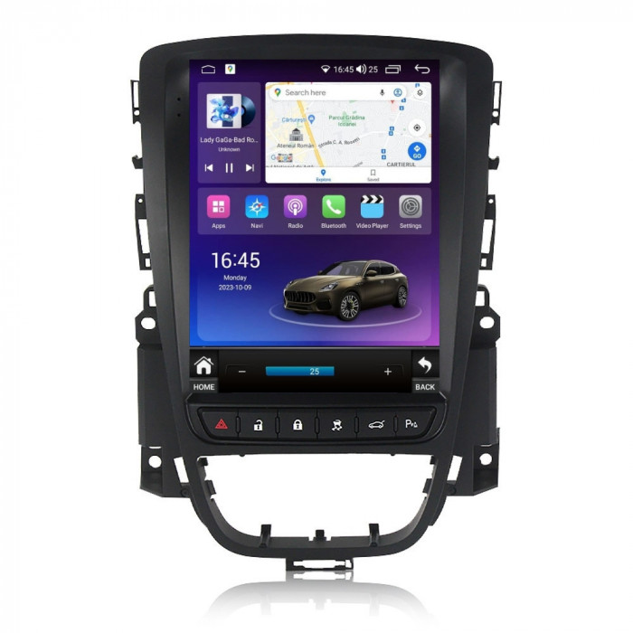 Navigatie dedicata cu Android tip tesla Opel Astra J 2009 - 2018, 4GB RAM,