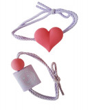 Cumpara ieftin Set 2 elastice de par in forma de inima, 8 cm, Rosu, 29BJ