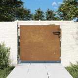 vidaXL Poartă de grădină 85x125 cm, oțel Corten, design pătrat 153257
