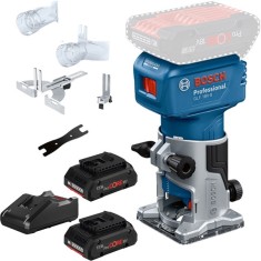 Bosch GLF 18V-8 + ProCORE + GAL 18V-40 - Masina de frezat 6 6.35 8 mm accesorii + Set 2 acumulatori si incarcator Li-Ion 18 V 4 Ah foto
