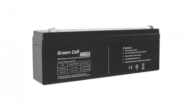 Baterie Green Cell AGM VRLA VRLA 12V 2.3 Ah