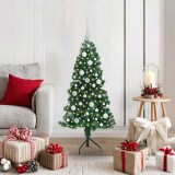 VidaXL Pom de Crăciun Artificial pentru Colț Verde 120 cm PVC și Metal 3397244
