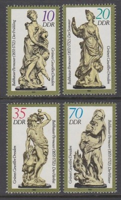 DDR 1984 - Sculpturi, arta, serie neuzata foto