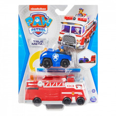 Set de joaca, masina de pompieri si figurina metalica, Paw Patrol