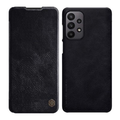 Husa pentru iPhone 16 - Nillkin Qin Prop Plain Leather Case - Black foto
