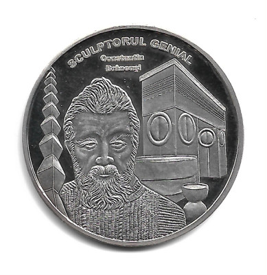 Medalii ROMANI MARI - CONSTANTIN BRANCUSI - PROOF medal - .999 Argint,10,37g foto