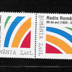 ROMANIA 2008 - SOCIETATEA ROMANA DE RADIODIFUZIUNE, TETE BECHE, MNH - LP 1820