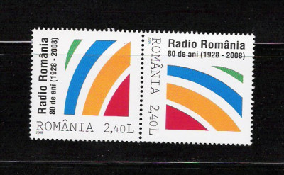 ROMANIA 2008 - SOCIETATEA ROMANA DE RADIODIFUZIUNE, TETE BECHE, MNH - LP 1820 foto