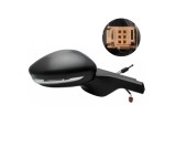 Oglinda exterioara Citroen C3, 11.2016-, Dreapta, reglare manuala; grunduit; geam convex; cromat; senzor temperatura; 4 pini; cu semnalizare