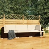 Cumpara ieftin Gossi set canapele de gradina cu perne, 3 piese, maro, poliratan