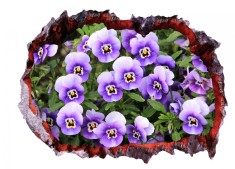Autocolant decorativ, Gaura in perete, Arbori si flori, Multicolor, 83 cm, 277ST-1 foto