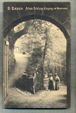 AD 428 C. P. VECHE- BADEN - ALTES SCHLOSS -EINGANG V.D. FELSENSEITE-GERMANIA, Circulata, Franta, Printata