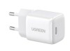INCARCATOR retea Ugreen, Nexode &quot;CD319&quot; Quick Charge 30W GaN, 1 x USB Type-C 5V/3A, alb &quot;15326&quot; (timbru verde 0.18 lei) - 6941876213269