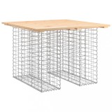 Cumpara ieftin Masa de gradina cu gabioane, 100x102x72 cm, lemn masiv de pin