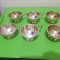 Set de sase CESTI ARGINTATE , cu talpa