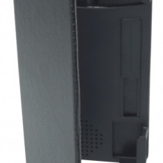 Husa universala GreenGo Smart Master neagra (reglabila) cu stand si rama mobila pentru telefoane cu diagonala de 4 - 4,5 inch
