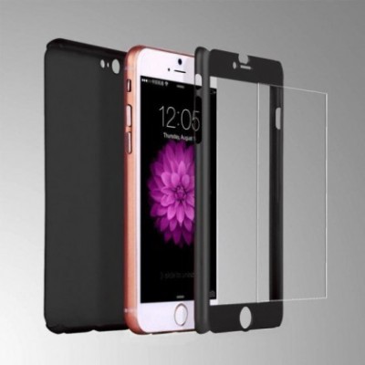 Husa Plastic 360 + Temp Glass Sam J500 Galaxy J5 Negru foto