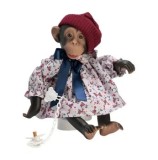 Cumpara ieftin Maimutica Asivil - Reborn cu scutec, rochita cu caciulita rosie si suzeta, 32 cm