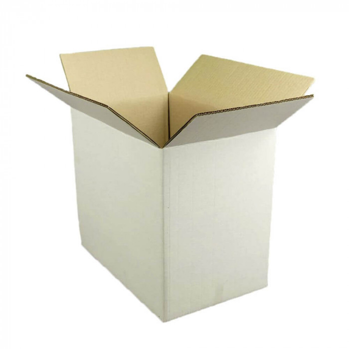 Set 50 Cutii Clasice 330x330x130 mm, Carton CO5 Alb/Natur