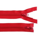 Fermoar plastic detasabil Crisalida, 2 cursoare, lungime 80 cm, Rosu
