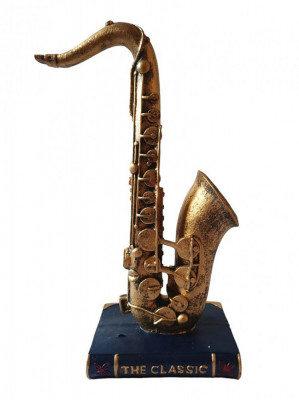 Statueta decorativa, Saxofon, Auriu, 29 cm, LY-030L foto