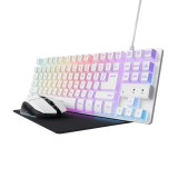 Tastatura Mecanica Gaming Trust GXT 794W 3-in-1 Bundle RGB USB Alb