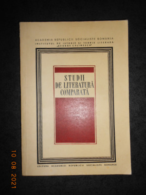 ALEXANDRU DIMA - STUDII DE LITERATURA COMPARATA (1968) foto