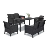 Cumpara ieftin Set de mobilier de grădină Venus IV Big cu 6 locuri, grafit