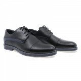 Pantofi barbati, Pieton, Pie-107, casual, piele naturala, negru, 40 - 44