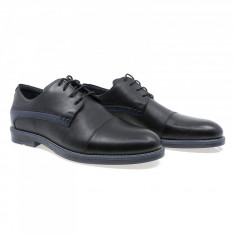 Pantofi barbati, Pieton, Pie-107, casual, piele naturala, negru