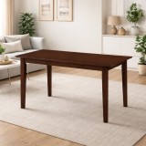 Masa living si bucatarie extensibila Miami, MDF, structura lemn masiv, 6 persoane, 120 -150 x 80 x 73.8 cm, nuc