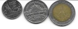 Thailanda lot 3 monede: 1, 5 si 10 Baht