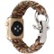 Curea iUni compatibila cu Apple Watch Ultra/SE/8/7/6/5/4/3/2/1, 38mm, Elastic Paracord, Rugged Nylon Rope, Brown