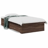 Cumpara ieftin Cadru de pat cu sertare stejar maro 75x190 cm lemn prelucrat