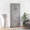 VidaXL Dulap &icirc;nalt, gri sonoma, 69,5x34x180 cm, lemn compozit